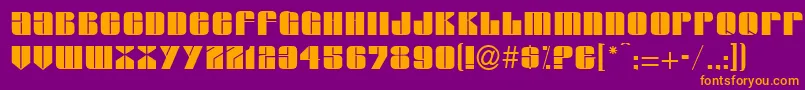 G761DecoRegular Font – Orange Fonts on Purple Background