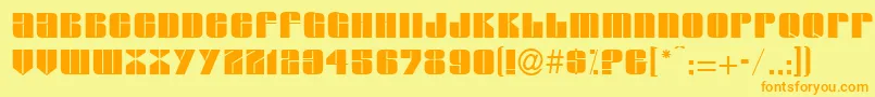 G761DecoRegular Font – Orange Fonts on Yellow Background