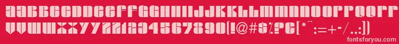 G761DecoRegular Font – Pink Fonts on Red Background