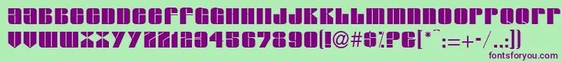 G761DecoRegular Font – Purple Fonts on Green Background