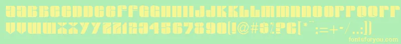 G761DecoRegular Font – Yellow Fonts on Green Background