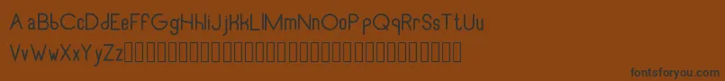 Police RecinosscriptRegular – polices noires sur fond brun