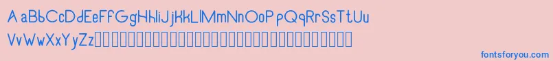 RecinosscriptRegular Font – Blue Fonts on Pink Background