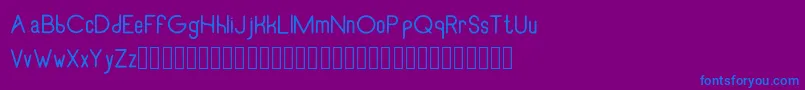 RecinosscriptRegular Font – Blue Fonts on Purple Background