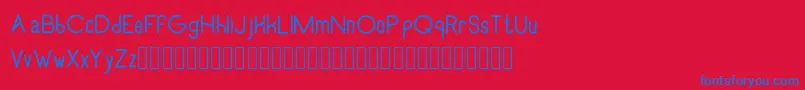 RecinosscriptRegular Font – Blue Fonts on Red Background