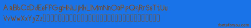 RecinosscriptRegular Font – Brown Fonts on Blue Background