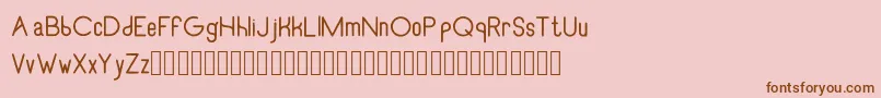 RecinosscriptRegular Font – Brown Fonts on Pink Background