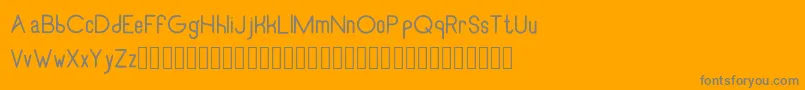 RecinosscriptRegular Font – Gray Fonts on Orange Background