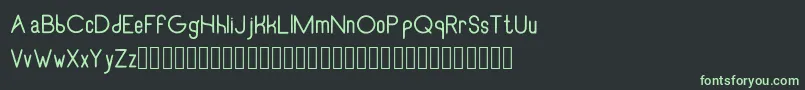 フォントRecinosscriptRegular – 黒い背景に緑の文字