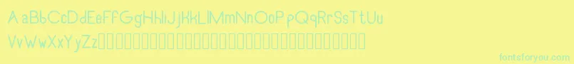 RecinosscriptRegular Font – Green Fonts on Yellow Background