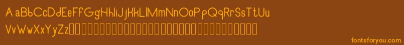 RecinosscriptRegular Font – Orange Fonts on Brown Background