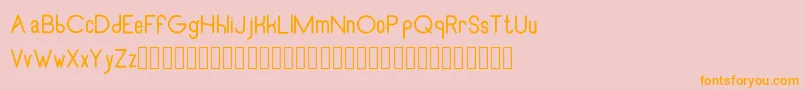 RecinosscriptRegular Font – Orange Fonts on Pink Background