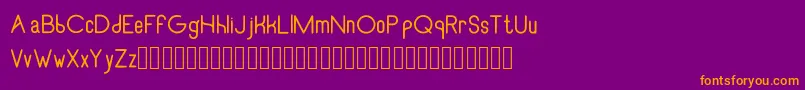 RecinosscriptRegular Font – Orange Fonts on Purple Background