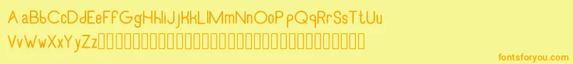 RecinosscriptRegular Font – Orange Fonts on Yellow Background