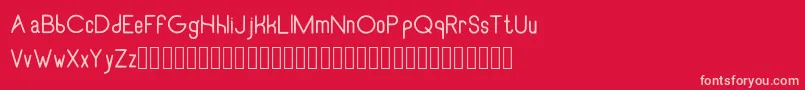 RecinosscriptRegular Font – Pink Fonts on Red Background