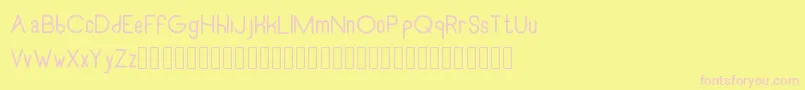 RecinosscriptRegular Font – Pink Fonts on Yellow Background