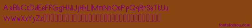 RecinosscriptRegular Font – Purple Fonts on Brown Background
