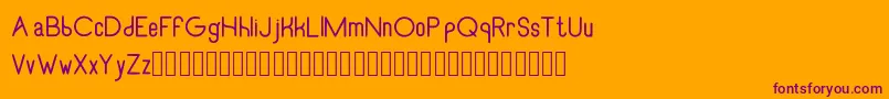 RecinosscriptRegular Font – Purple Fonts on Orange Background