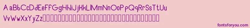RecinosscriptRegular Font – Purple Fonts on Pink Background