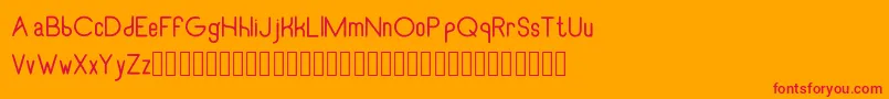 RecinosscriptRegular Font – Red Fonts on Orange Background