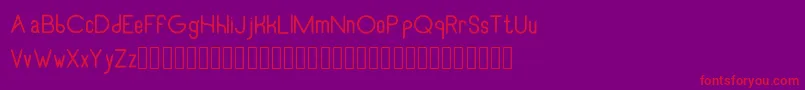 RecinosscriptRegular Font – Red Fonts on Purple Background