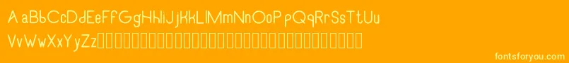 RecinosscriptRegular Font – Yellow Fonts on Orange Background