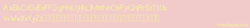 RecinosscriptRegular Font – Yellow Fonts on Pink Background