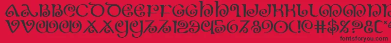 The Shire Font – Black Fonts on Red Background