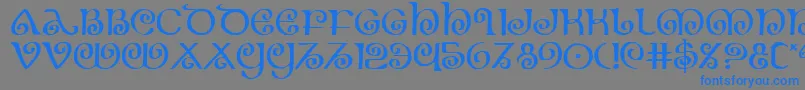 The Shire Font – Blue Fonts on Gray Background