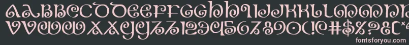 The Shire Font – Pink Fonts on Black Background