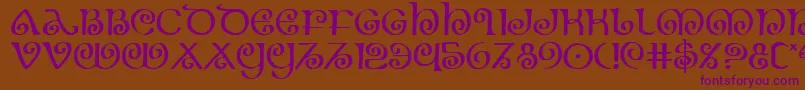 The Shire Font – Purple Fonts on Brown Background