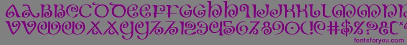 The Shire Font – Purple Fonts on Gray Background