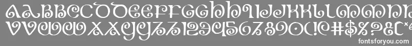 フォントThe Shire – 灰色の背景に白い文字