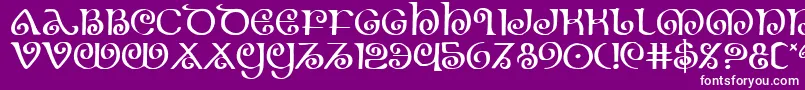 The Shire Font – White Fonts on Purple Background