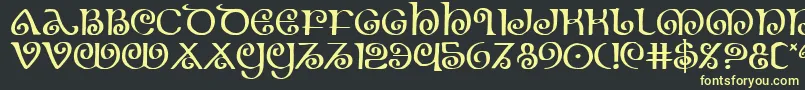 The Shire Font – Yellow Fonts on Black Background