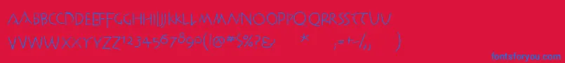 Antikwacom Font – Blue Fonts on Red Background