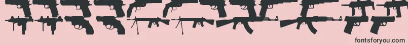 FiregunsTfb Font – Black Fonts on Pink Background