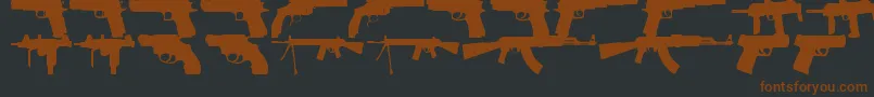 FiregunsTfb Font – Brown Fonts on Black Background