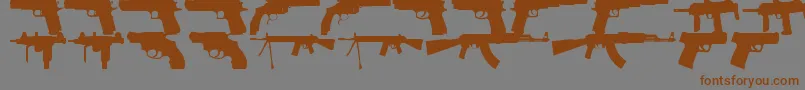 FiregunsTfb Font – Brown Fonts on Gray Background