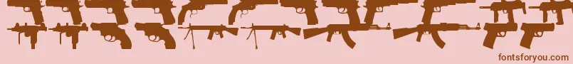 FiregunsTfb Font – Brown Fonts on Pink Background