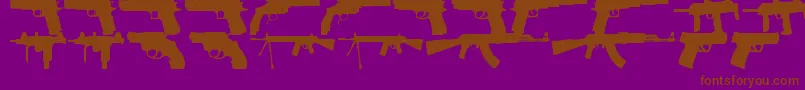FiregunsTfb Font – Brown Fonts on Purple Background