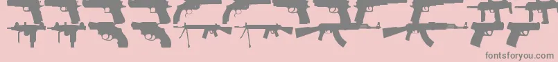 FiregunsTfb Font – Gray Fonts on Pink Background