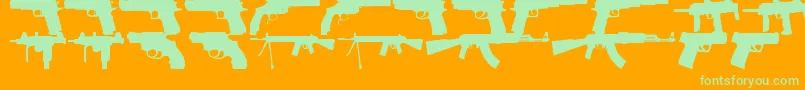 FiregunsTfb Font – Green Fonts on Orange Background