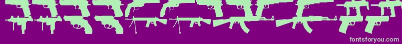 FiregunsTfb Font – Green Fonts on Purple Background