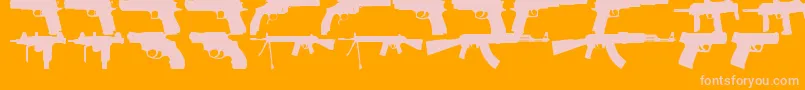FiregunsTfb Font – Pink Fonts on Orange Background