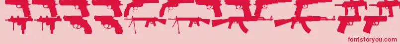 FiregunsTfb Font – Red Fonts on Pink Background