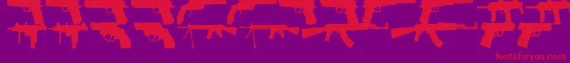 FiregunsTfb Font – Red Fonts on Purple Background