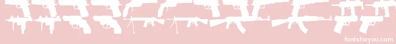 FiregunsTfb Font – White Fonts on Pink Background