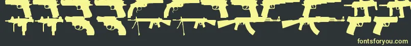 FiregunsTfb Font – Yellow Fonts on Black Background