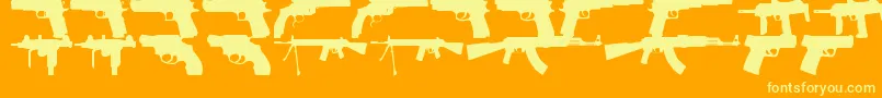 FiregunsTfb Font – Yellow Fonts on Orange Background